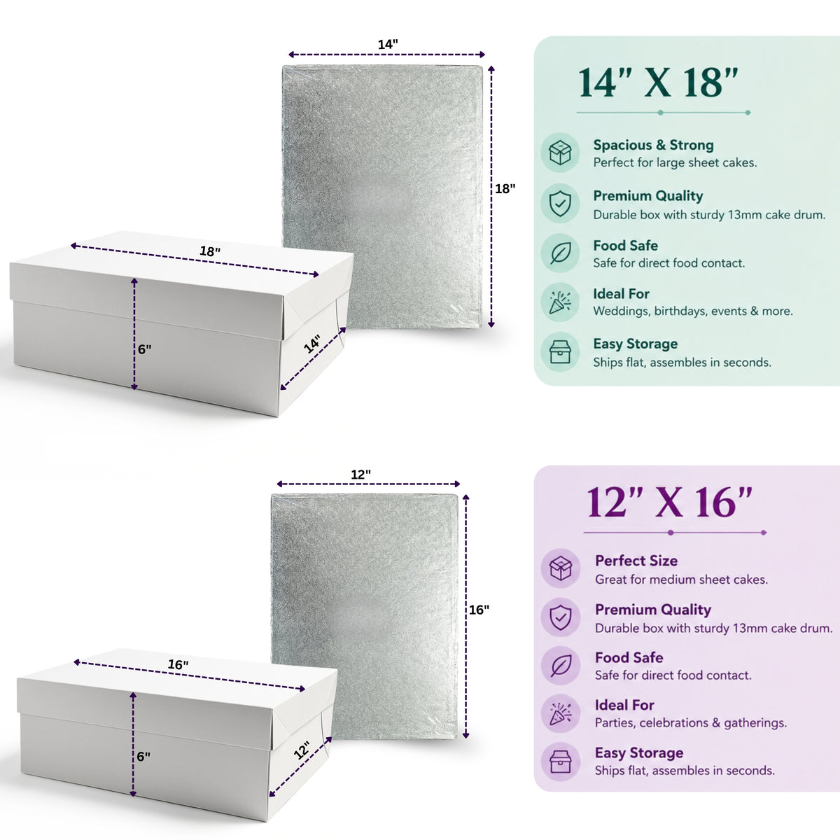 Oblong Cake Box with Drum