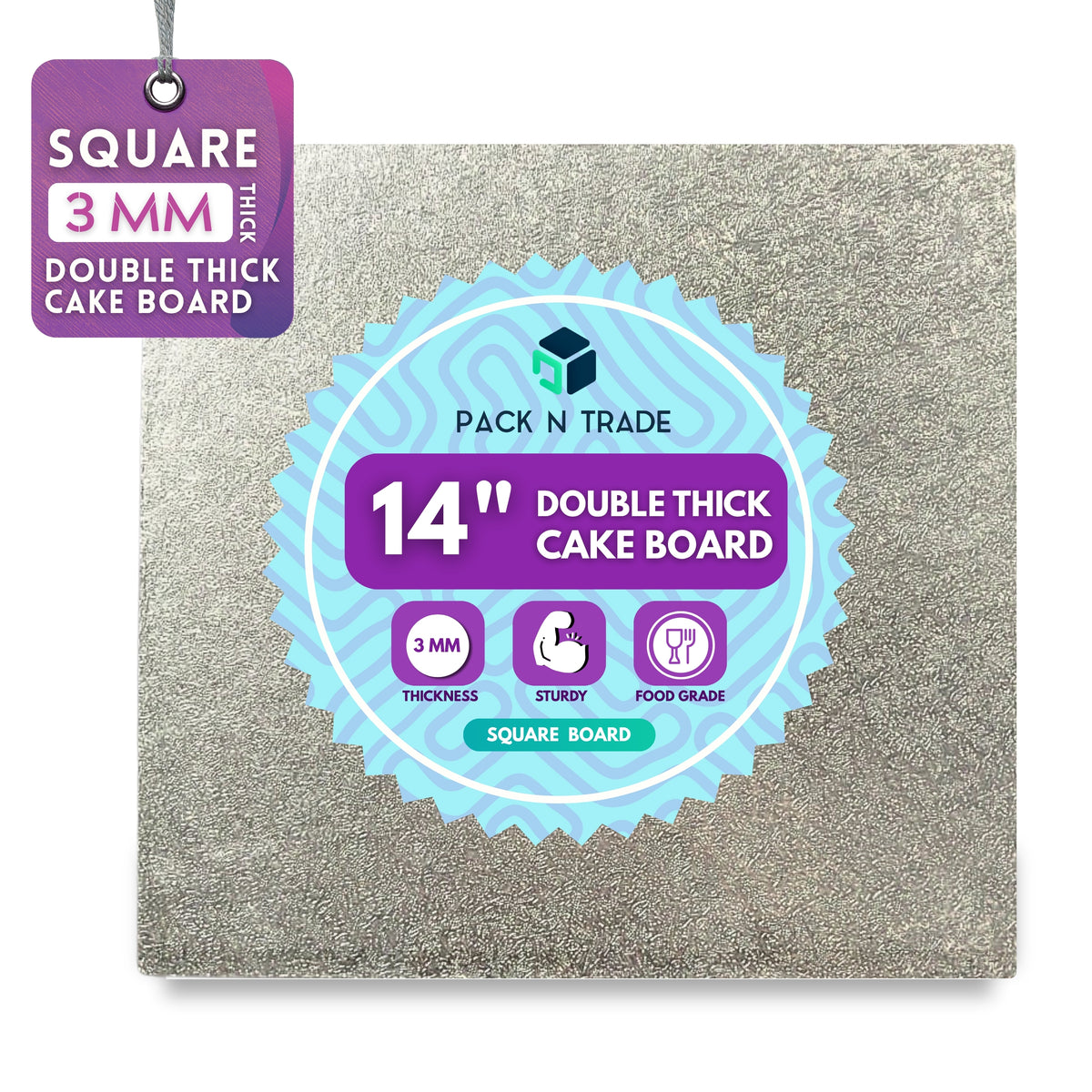 Double Thick Square Cake Board