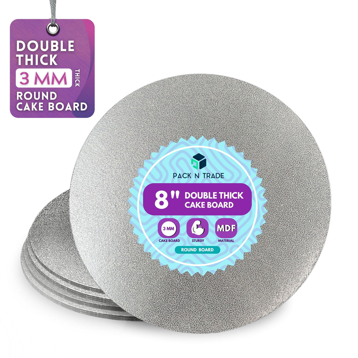 Double Thick Round Cake Boards