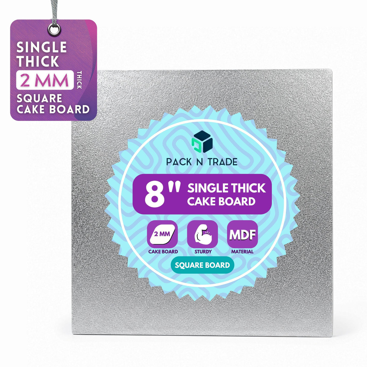 Single Thick Square Cake Boards