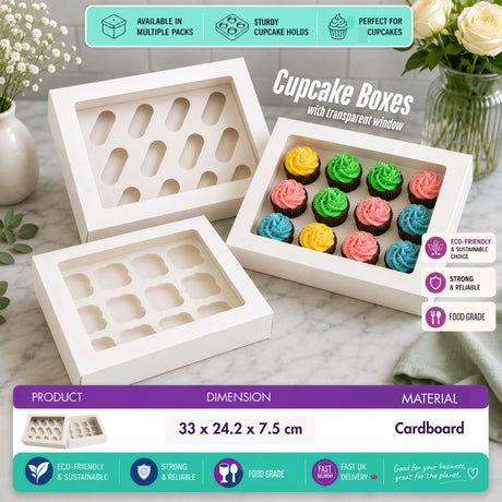 12 Hole Cupcake Boxes