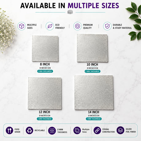 Single Thick Square Cake Boards