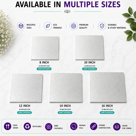 Double Thick Square Cake Board