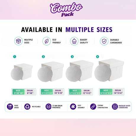 Tall Cake Box with Round Drum
