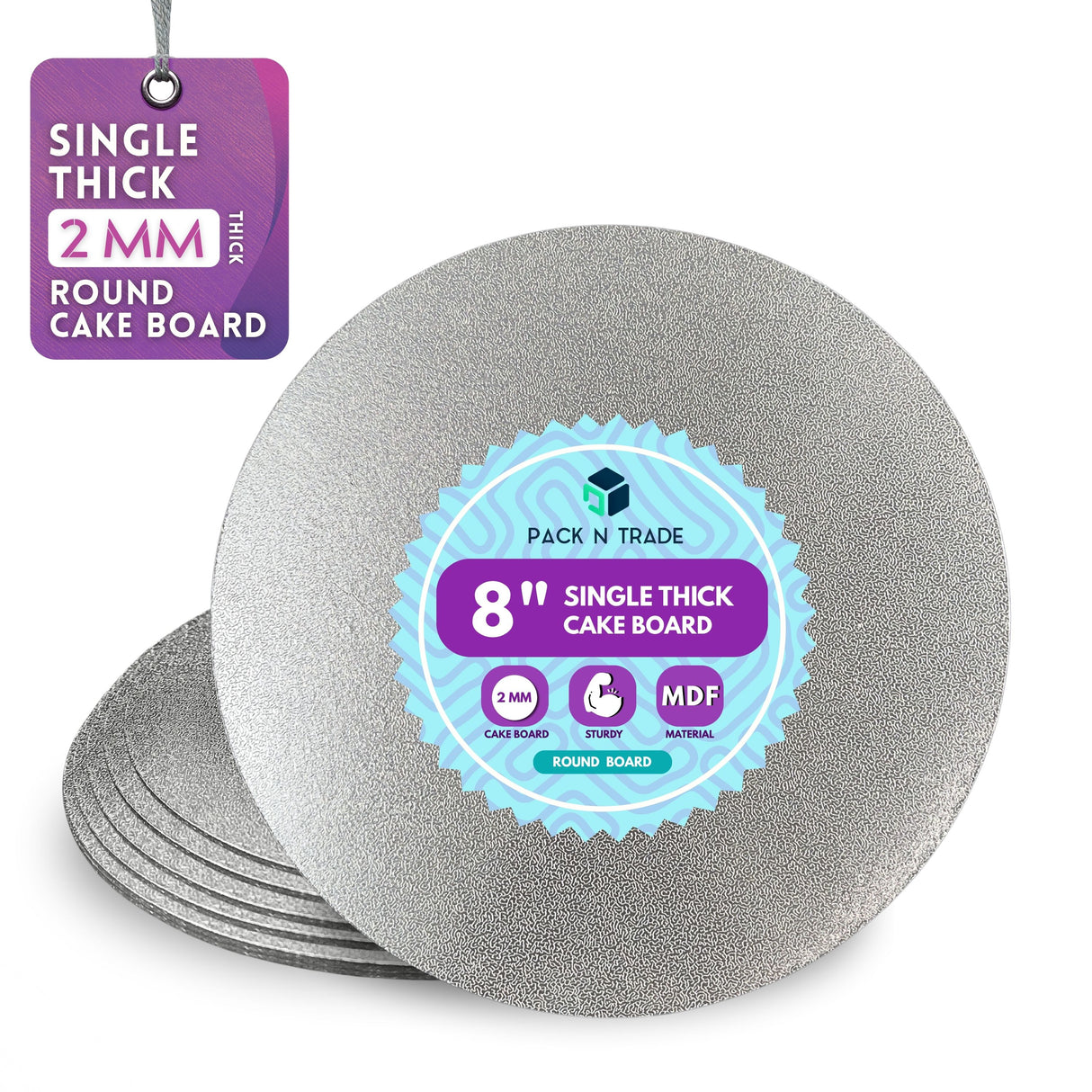 Single Thick Round Cake Boards