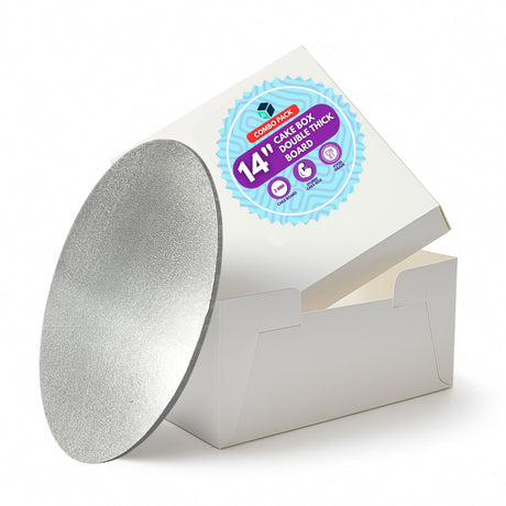 Cake Box with Double Thick Round Board